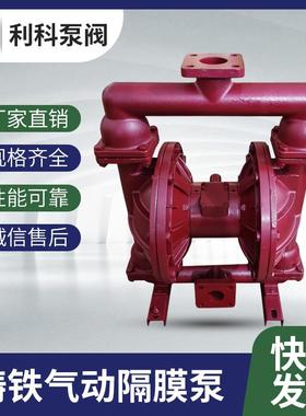 厂家直供QBY-K2540铸铁气动隔膜泵气动泵杂质输送泵