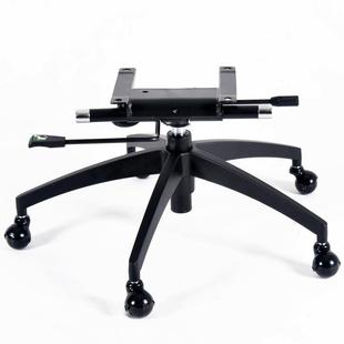 逍遥功能大班椅五金配件黑色铝合金五星脚气杆升降大班椅底座全套