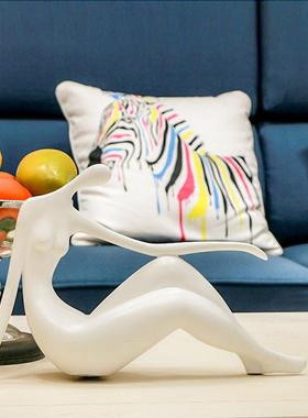 欧电视柜人物摆件塑工艺品客厅样板间家居隔断装饰品标题标题标题