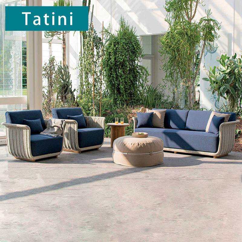 北欧户外休闲藤编沙发组合露天阳光房沙发露台花园室外庭院家具