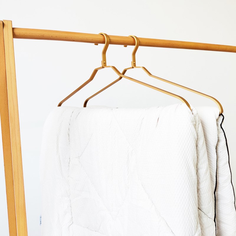 铝衣架晒被子床单阳台晾晒被套被单浴巾加粗加长加宽厚铝合金衣架