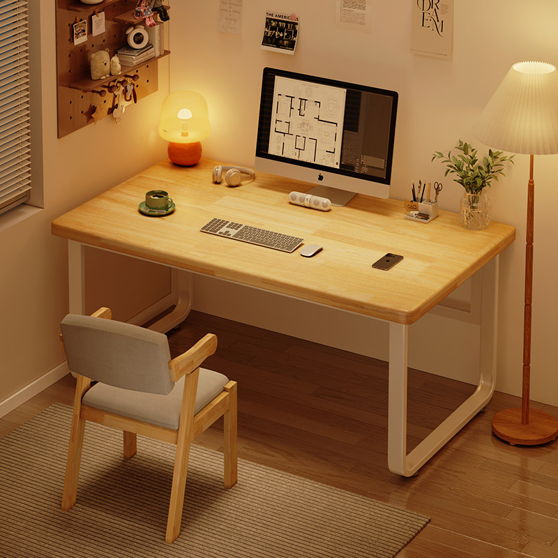 全实木电脑桌书桌简约家用现代办公桌学习桌卧室小户型学生写字桌