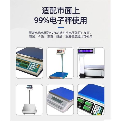 电子秤电瓶4v4ah4v5ah通用高精度商用小型称卖菜称重家用锂蓄电池