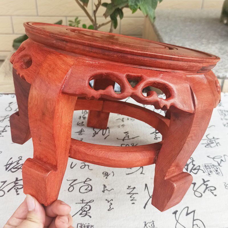 缅甸花梨木花盆底座支架盆景托台花瓶底座实木摆件底座花盆垫高