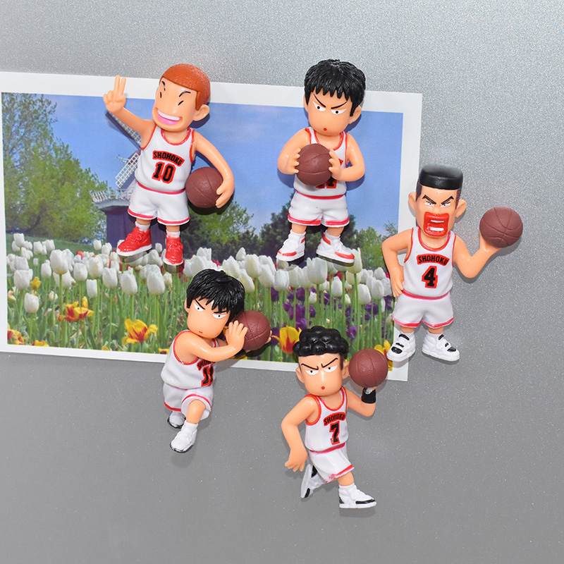 网红3d立体创意灌篮高手冰箱贴纸磁贴樱木花道篮球框啤酒开启瓶器