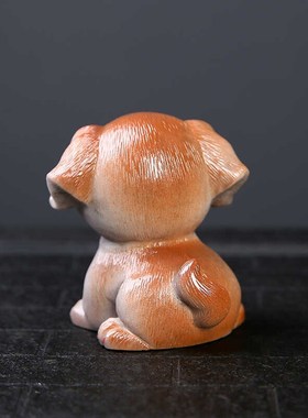 生肖狗可爱茶桌摆件茶几茶室桌面装饰创意客厅办公室茶宠可养变色