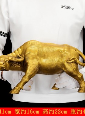 纯铜水牛铜牛摆件生肖牛招財鎭宅好运家居办公室装饰乔迁可以礼品