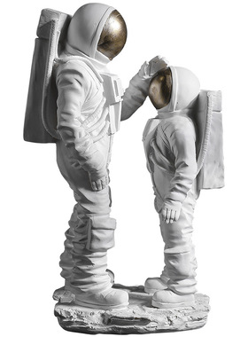 北欧太空人桌面装饰摆饰客厅玄关电视柜柜台太空人亲子对立工艺礼