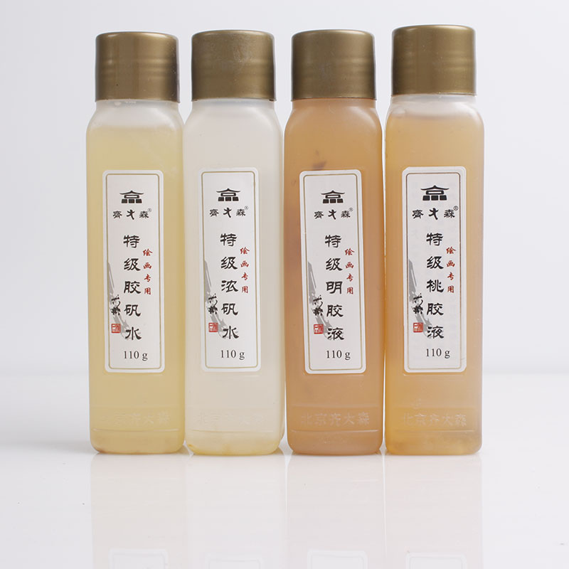 国画颜料*齐大森胶矾液 110g 中国画工笔画重彩画专用胶矾水