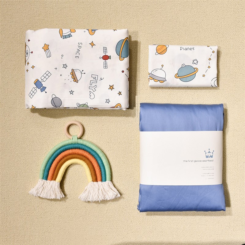 A类卡通儿童60支长绒棉被套幼儿园宝宝全棉被罩150x200cm单人被套