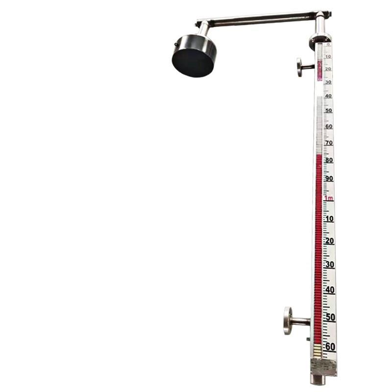 防腐浮标液位计机械式钢带PP法兰水位计重锤顶装磁翻板液位计