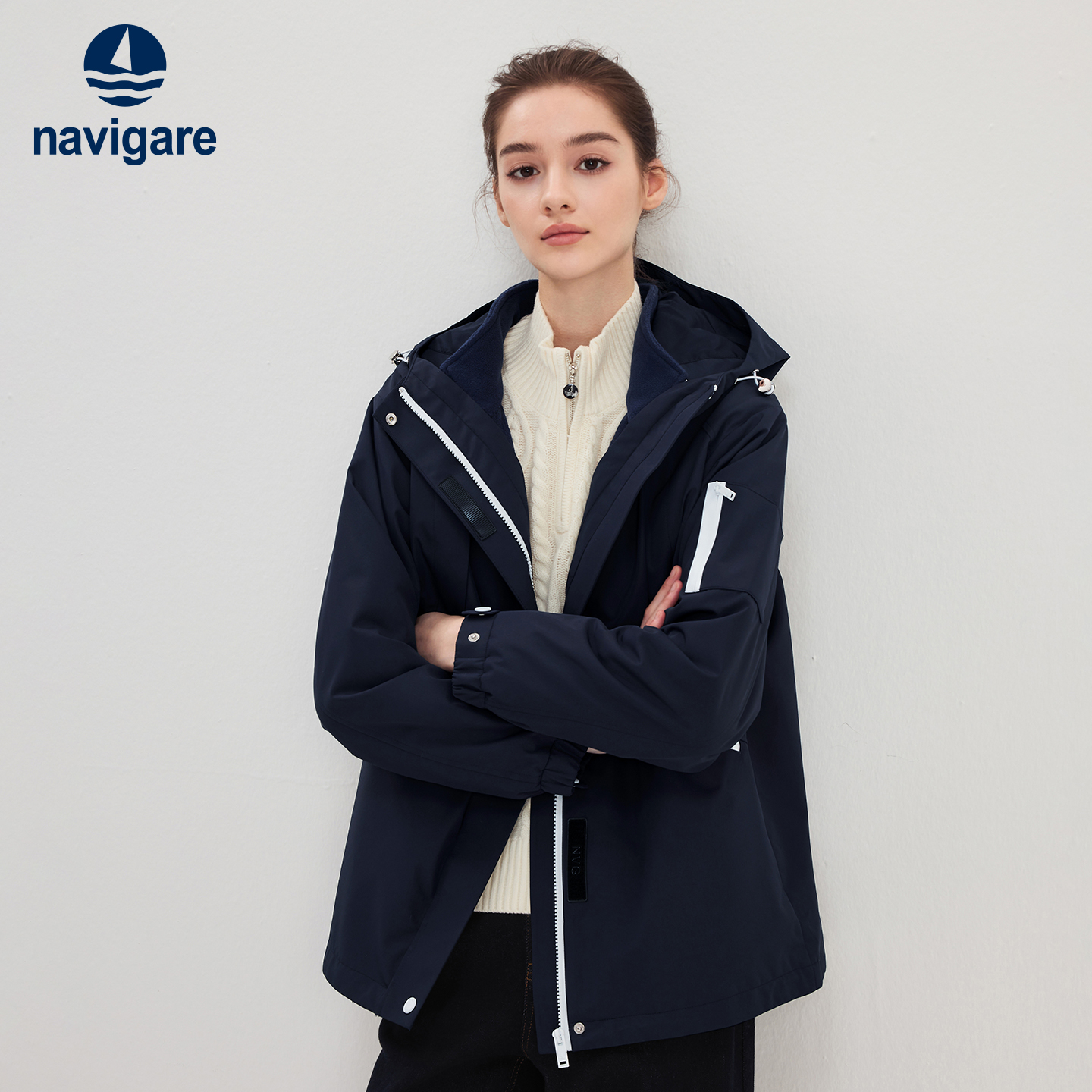 navigare三合一防水防风夹克女