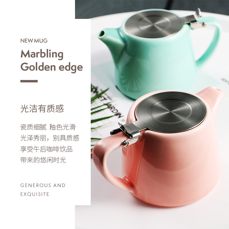 远岸手冲咖啡壶陶瓷茶壶家用滤泡茶免滤纸不锈钢滤网焖煮咖啡套装