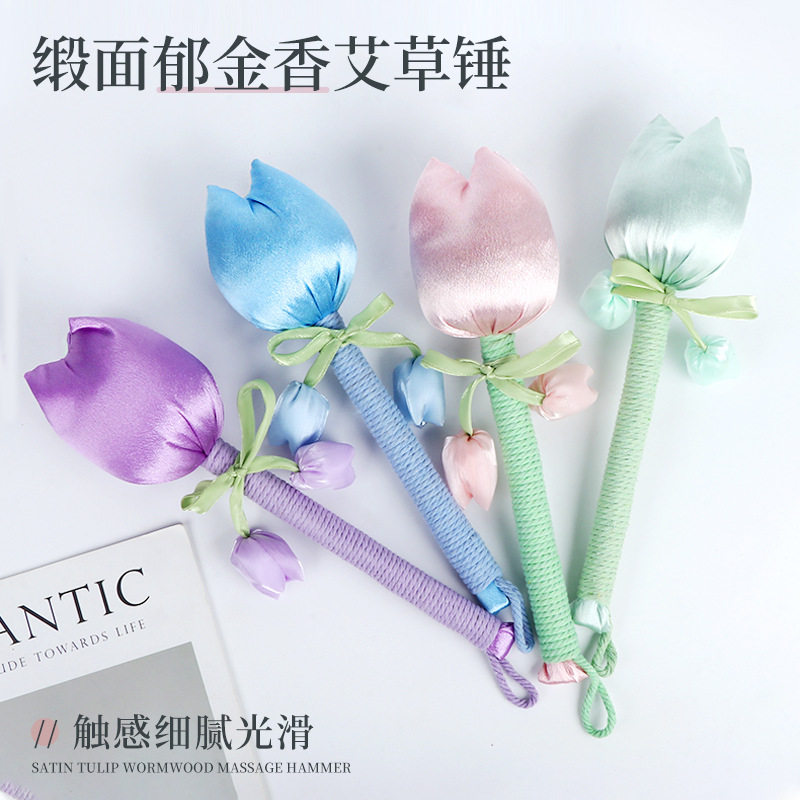 教师节艾草丝绸经络拍打锤礼盒