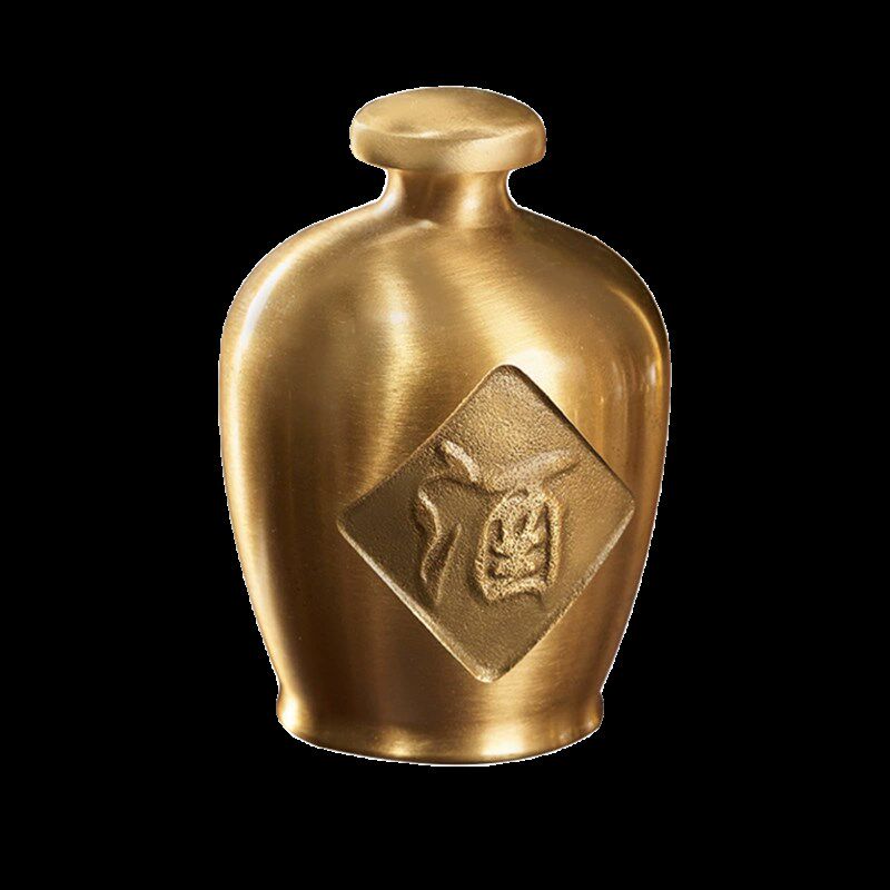 黄铜酒坛创意迷你手把件高档礼品铜酒壶摆件酒杯装饰工艺礼品摆饰