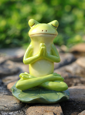 小青蛙装饰品创意微景观盆景治愈系造景可爱动物送礼物汽车载摆件