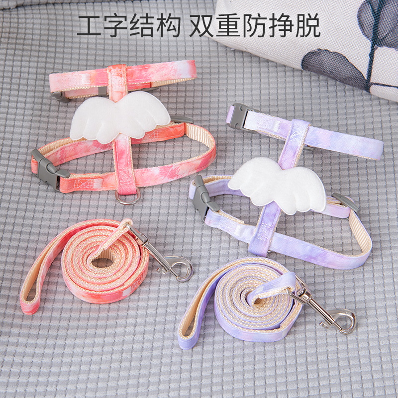 猫咪牵引绳翅膀遛猫绳工字绳防挣脱外出专用宠物小狗背心式猫绳子