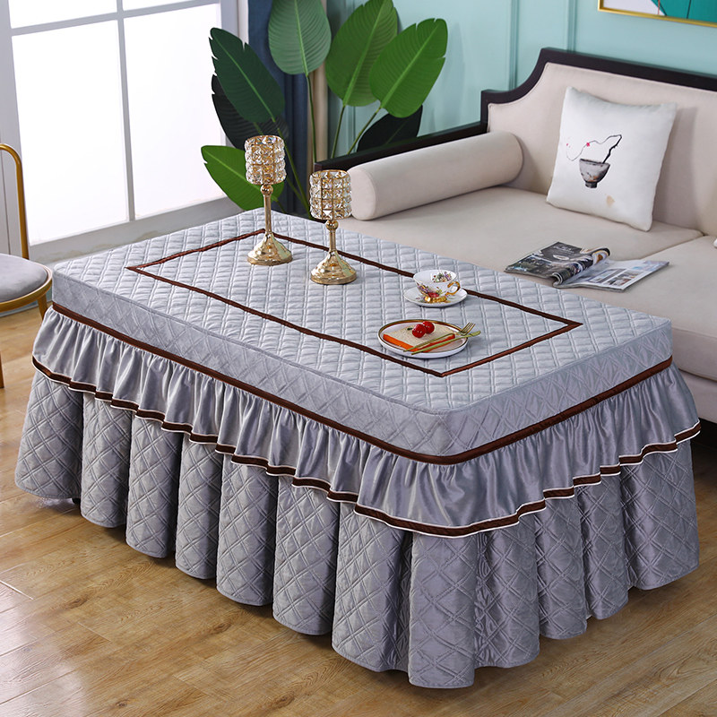 新款电暖炉桌布罩长方形加厚电炉罩烤火桌子罩裙摆茶几火套罩加绒
