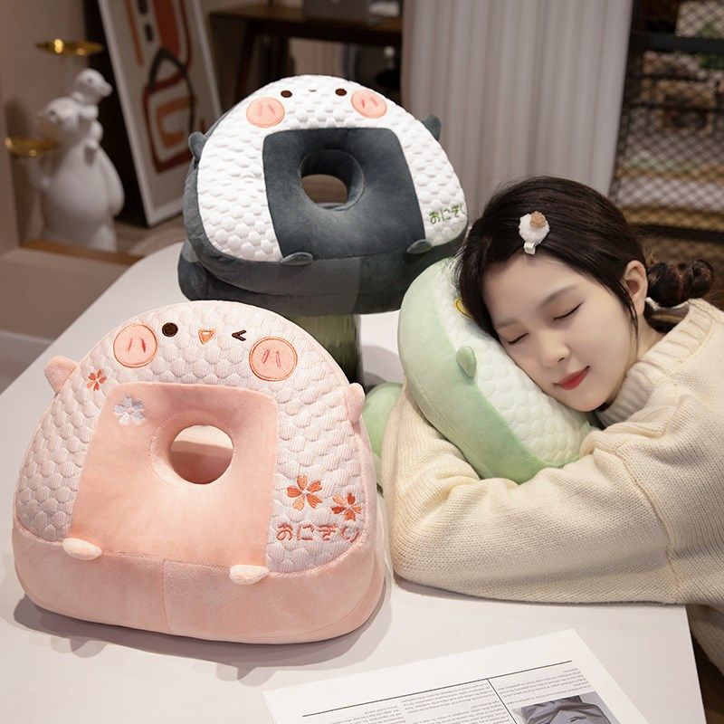 冰豆豆午睡枕趴睡枕办公室抱枕女生午睡神器小学生桌上睡觉枕头夏