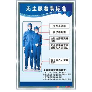 无尘服着装 食品药品厂卫生安全管理制度标识警示展板标语牌 标准