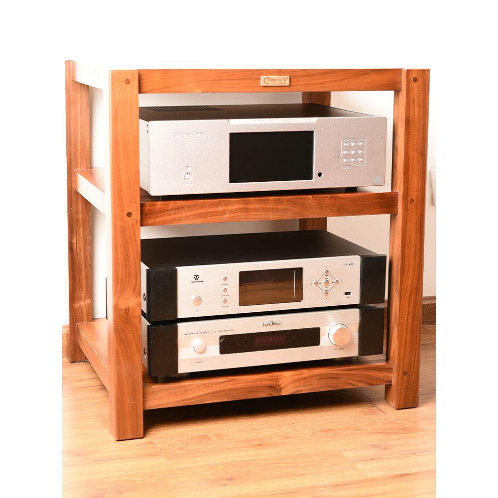 爵士机架北美黑胡桃木原木功放架实木音响机柜架子单双排多款定制