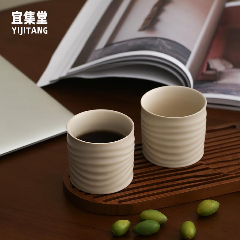 宜集堂 INS中古咖啡杯陶瓷轻奢高级感茶杯主人杯水杯设计师家用