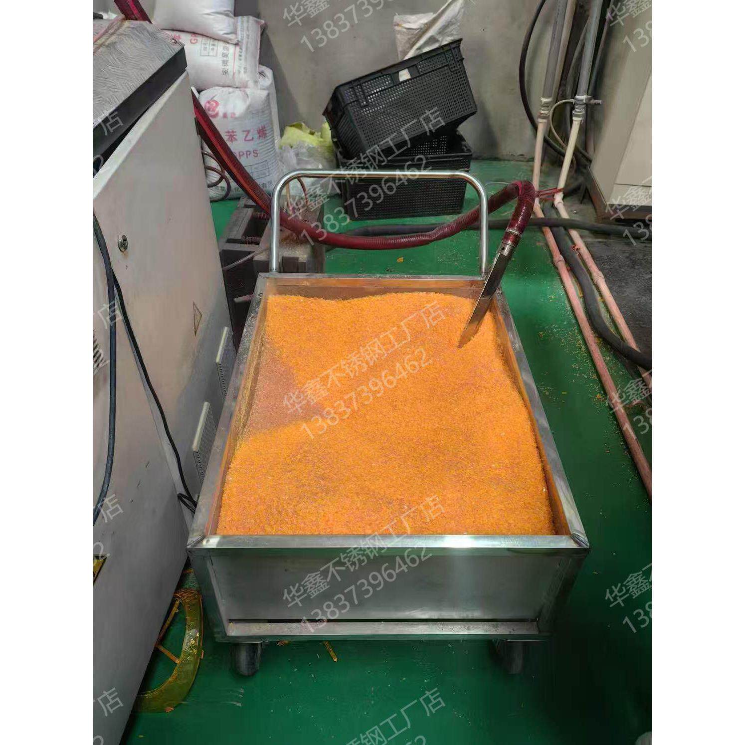 不锈钢料车锥形桶副食产品加工锥形料车吸料专用