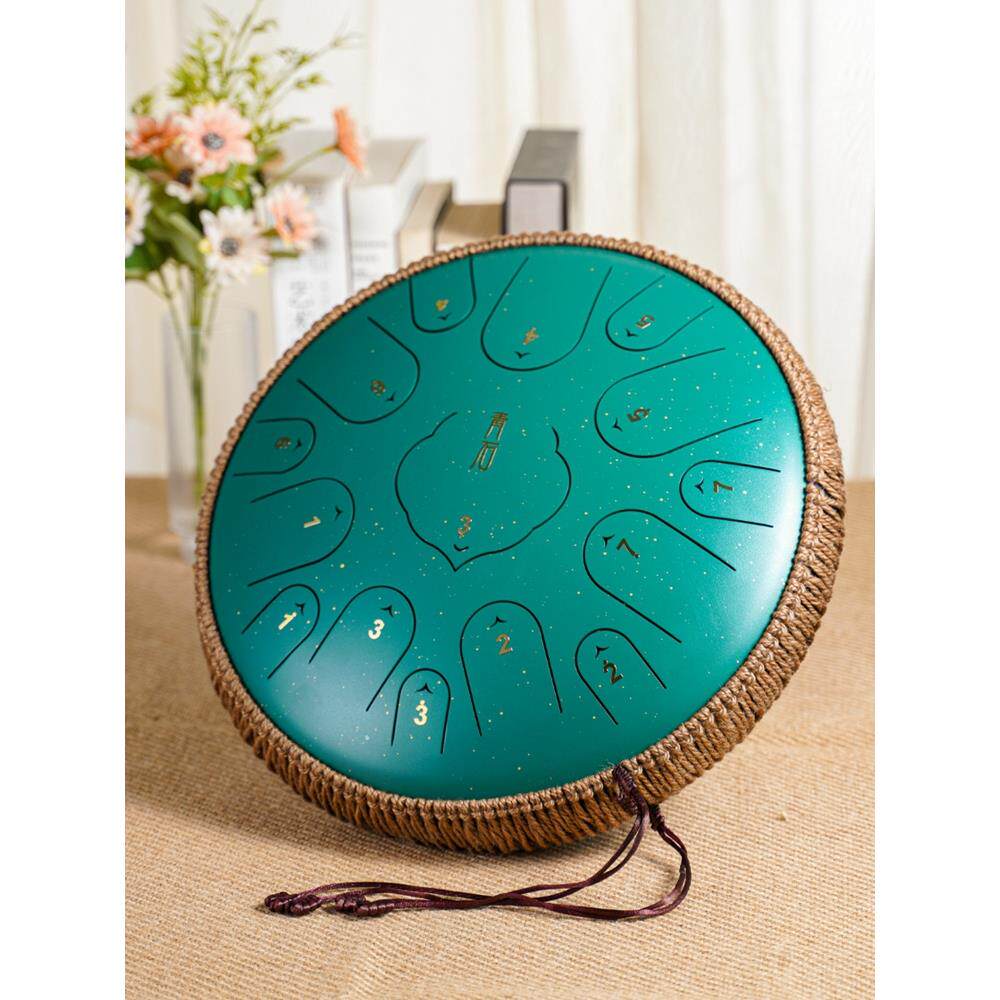 青石钛金钢14寸15音空灵鼓C调D调钢舌鼓色空忘忧手碟乐器专业演奏