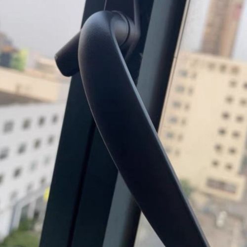悬窗推拉门窗铝合金锁扣把手老式执手锁塑钢门窗平开窗七字玻璃窗