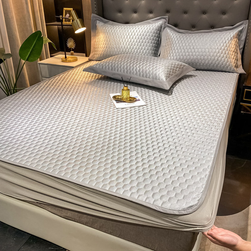 夏季冰丝凉席子三件套可水洗乳胶凉席1.8/2m床笠款折叠式空调软席,床上用品,乳胶席,淘宝优惠券,粉丝福利购,淘宝优惠卷