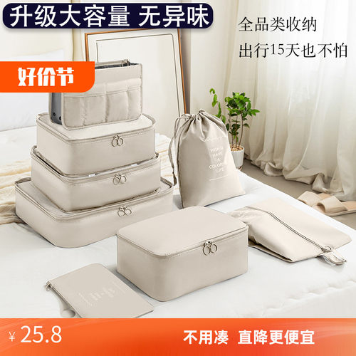 出差旅行收纳袋套装行李箱衣物整理包洗漱分装内衣内裤防水待产包