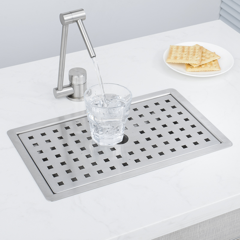 厨房手工小水槽纳米不锈钢台上迷你单槽吧台水池茶水间咖啡接水槽