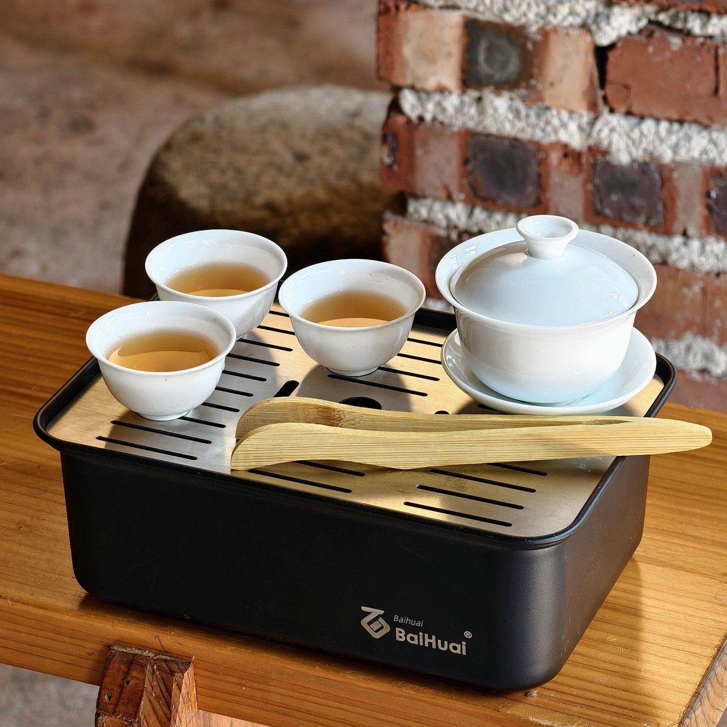 功夫茶旅行茶盘304不锈钢便携式户外露营小储水茶海轻豪华茶盘桌,餐饮具,旅行茶具,淘宝优惠券,粉丝福利购,淘宝优惠卷