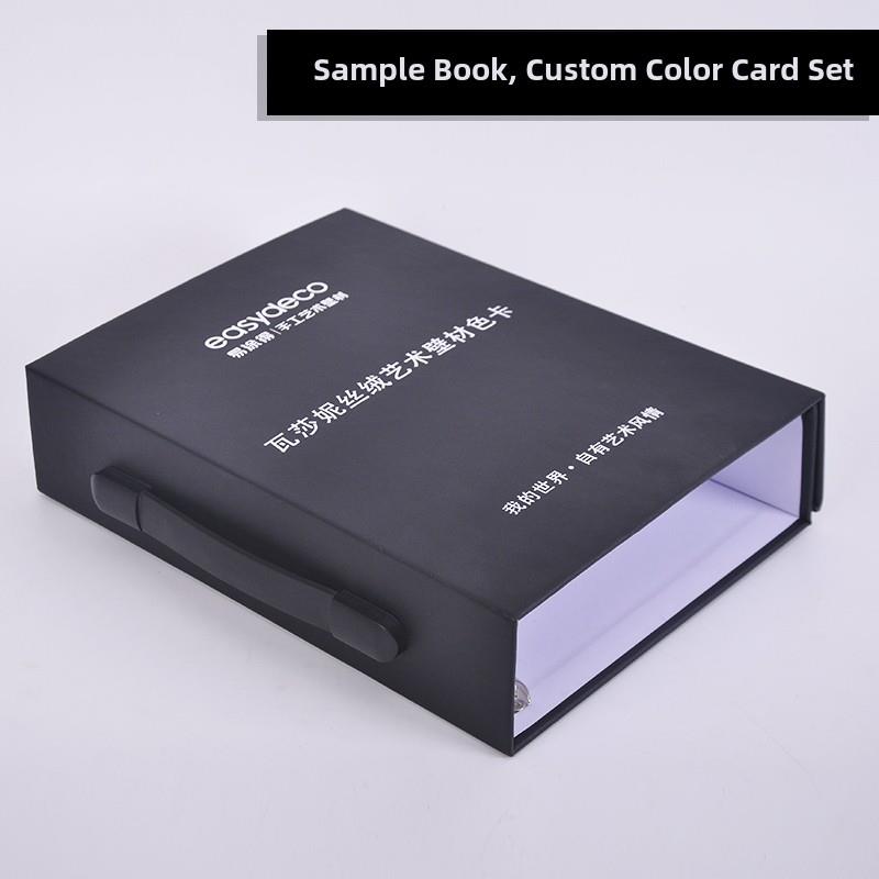 定制皮革样本册色卡本 面料样品册活页夹手提产品册配活扣金属夹