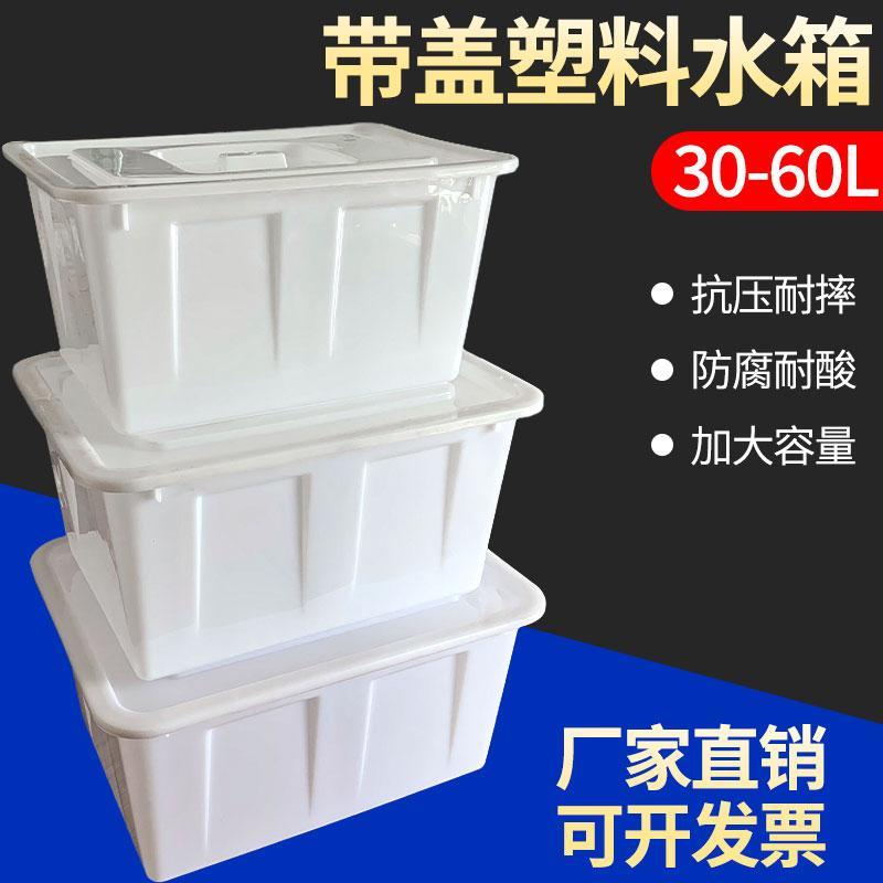 塑料水箱加厚带盖子牛筋水产养殖长方形周转箱养鱼养龟大容量收纳