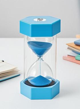 六角防摔沙漏计时器摆件儿童高级感1-60分钟简约时间礼品桌面
