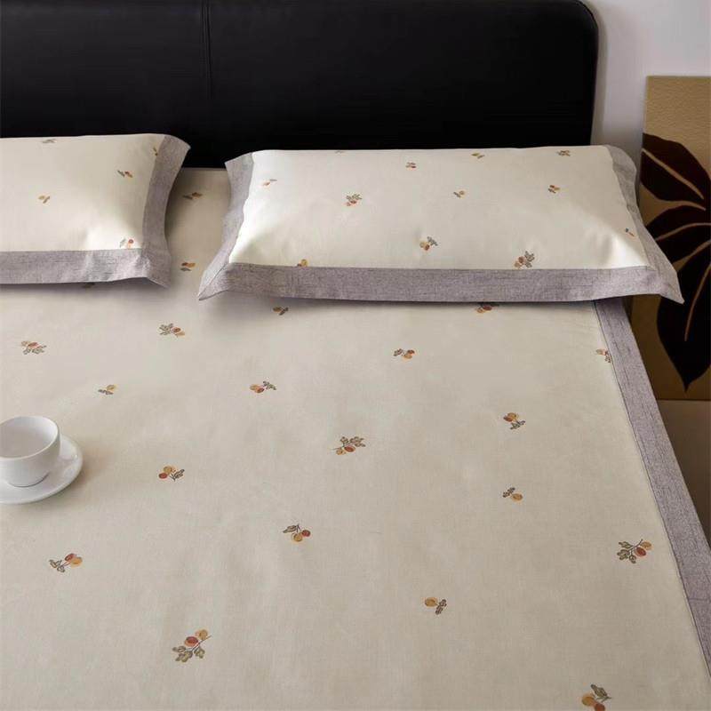 森系田园风冰丝席三件套数码印花可机洗简约日式花卉空调软席凉席,床上用品,冰丝席,淘宝优惠券,粉丝福利购,淘宝优惠卷