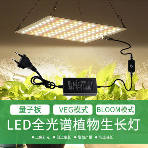 量子板全光谱植物补光灯多肉生长灯仿太阳光补光家用日照花果大棚