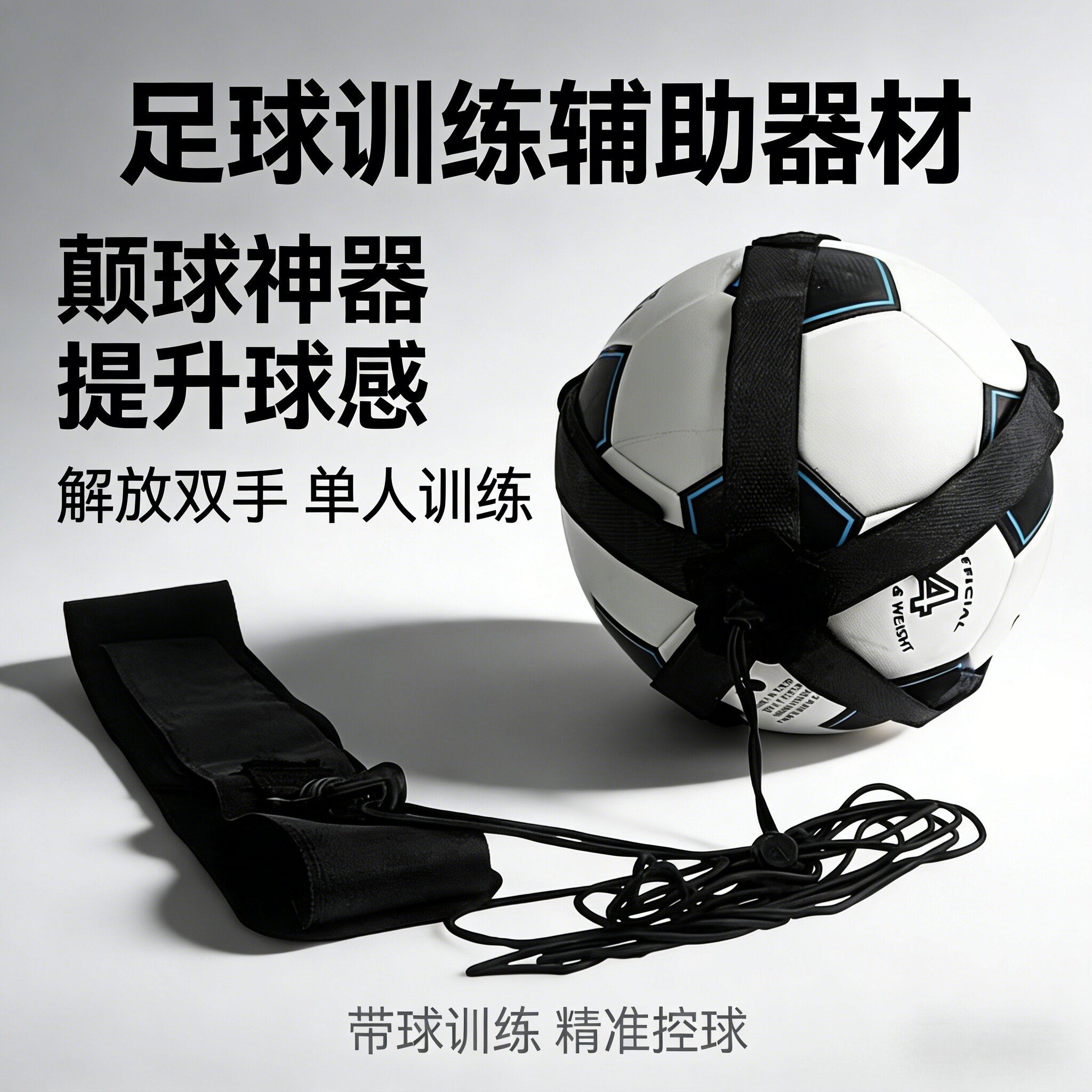 轩赞足球控球训练器带球回弹颠球