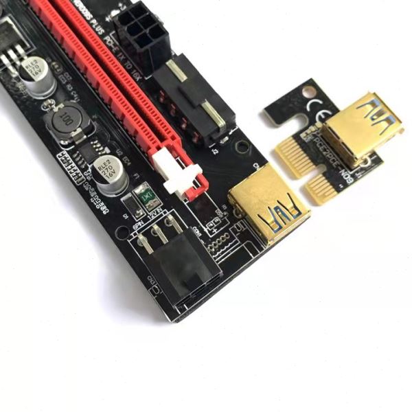 PCIE1x转16x显卡延长线转接线转接卡VER009S黑金刚