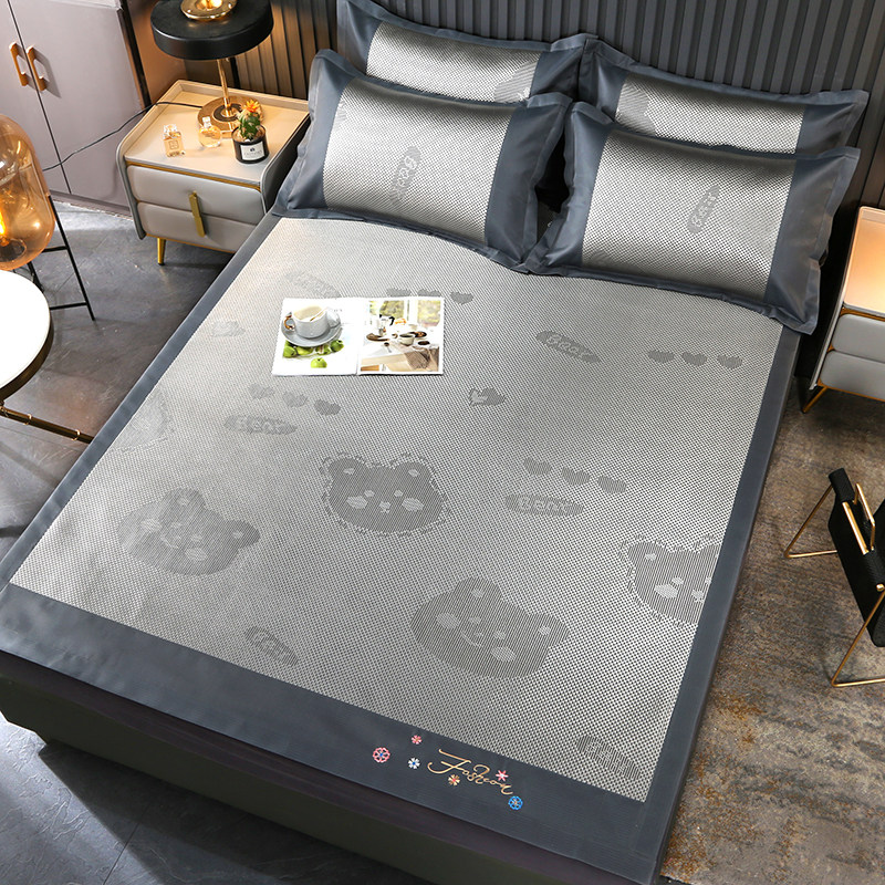 凉席冰丝席三件套可水洗折叠席子夏季单人学生宿舍草席夏天藤席子,床上用品,冰丝席,淘宝优惠券,粉丝福利购,淘宝优惠卷