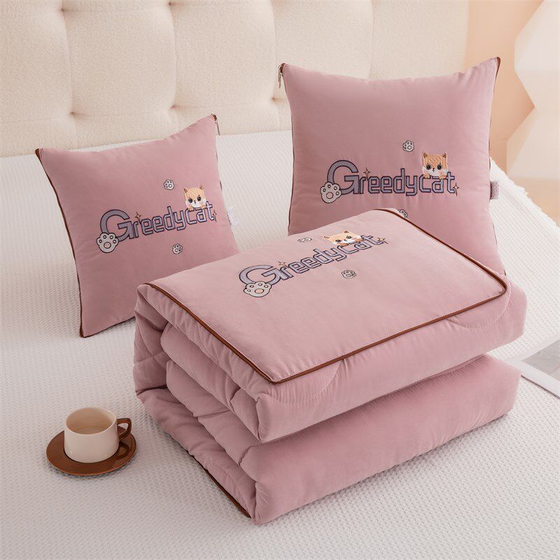 贪吃猫两用折叠抱枕被透气车载多功能二合一靠垫被柔软空调被夏被,居家布艺,抱枕被,淘宝优惠券,粉丝福利购,淘宝优惠卷