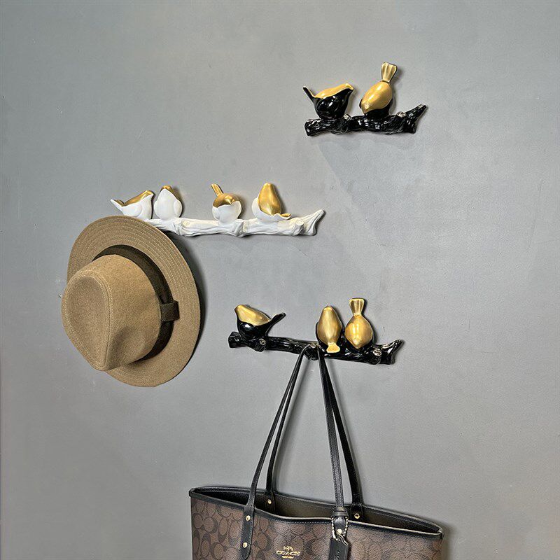 欧式创意树枝鸟挂钩装饰门口钥匙挂架壁挂墙面衣帽钩家居玄关壁饰