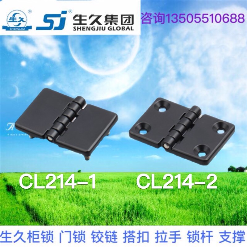 生久柜锁 SJ 配电箱柜体控制箱铰链合页 CL214-1-2淡黑色亚光带孔