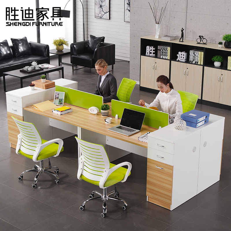 办公家具办公桌2/4/6人位简B约现代屏风工作位职员办公桌椅组合