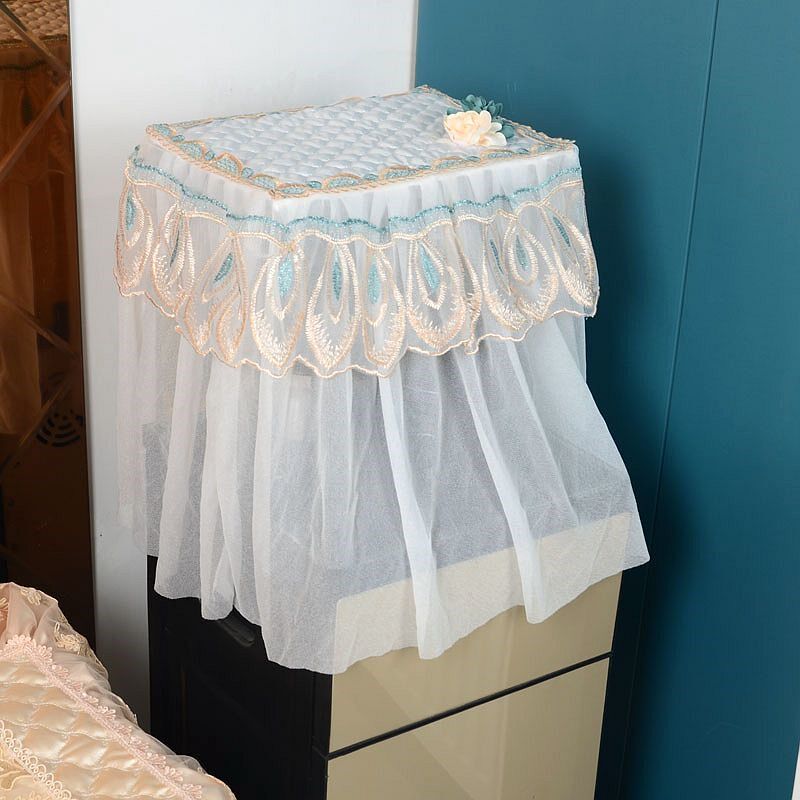 茶吧机罩顶部盖巾防尘罩方形盖布饮水蕾丝刺绣电器防尘罩水桶套