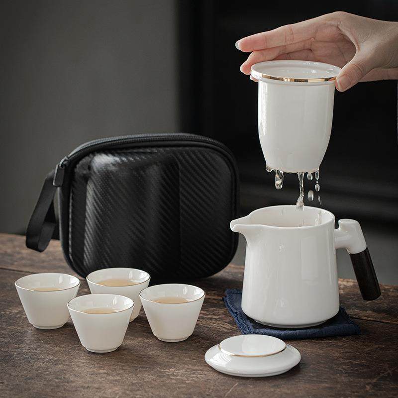 便携式旅行茶具小套装随身户外露营快客杯一壶四杯泡茶壶喝茶装备,3C数码配件,USB灯,淘宝优惠券,粉丝福利购,淘宝优惠卷