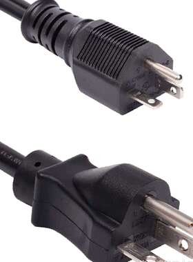 厂家供应N5-20P美规电源插头线XN520P-B三插电源线连接器插头250V