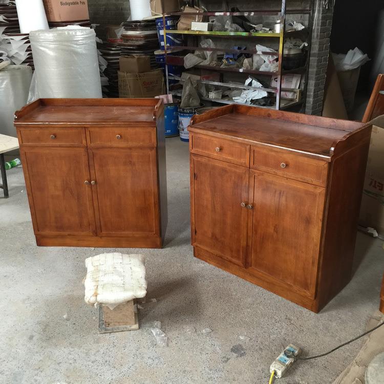 明清古典中式实木榆木家具餐边柜备餐柜酒水柜茶水柜地中海风格