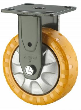SUPO向荣8寸承重型工业橙色PU聚氨酯定向脚轮J07S-04-200-362